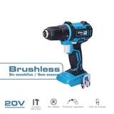 Kit Taladro Atornillador 20v Brushless Koma Tools Pro Series Battery