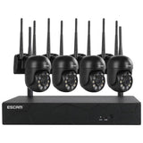Kit Videovigilancia Ip Escam Wnk614 Wifi 3mp 4 Cámaras