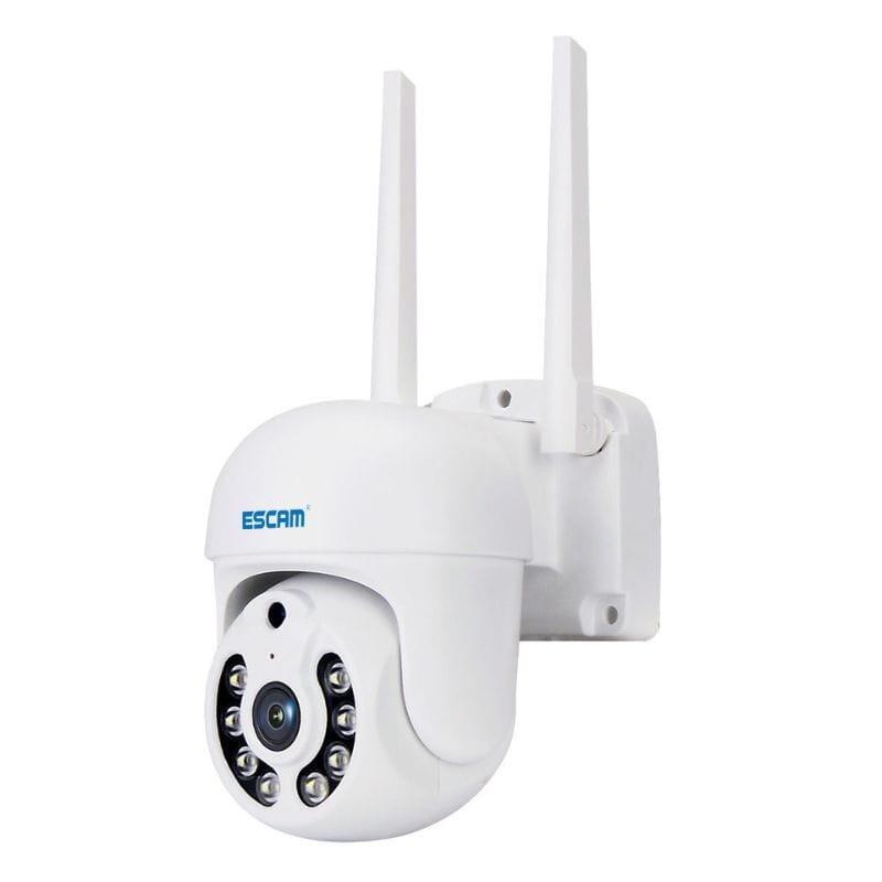 Kit Videovigilancia Ip Escam Wnk714 Wifi 3mp 4 Cámaras Blanco