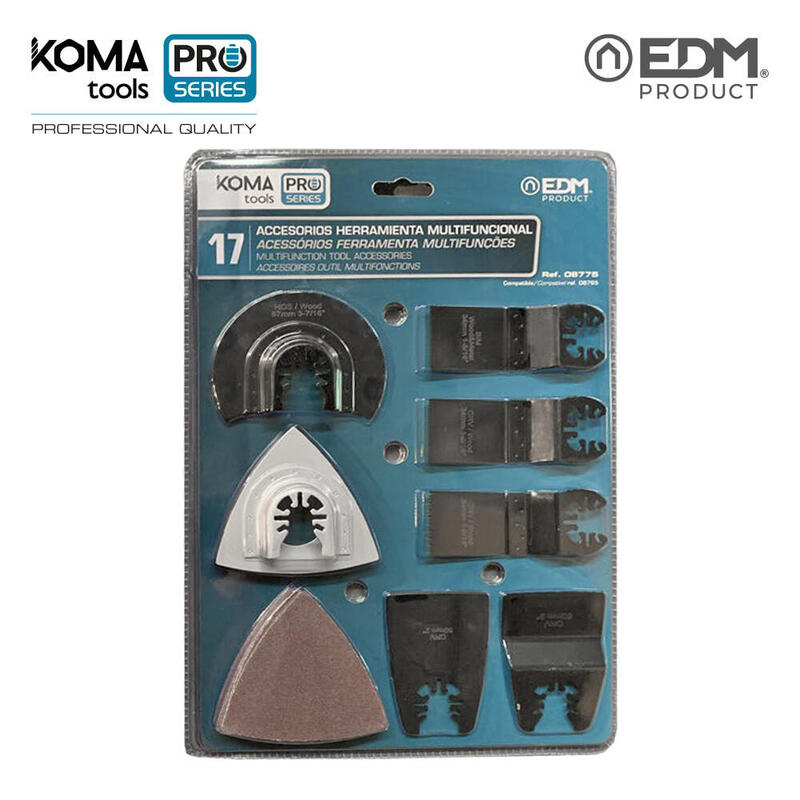 Kit17 Accesorios Para Herramienta Multifuncional 08765 Koma Tools Pro Series Battery