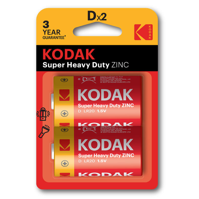Kodak Extra Heavy-Duty Pila Salina D R20 Blister*2   (Precio Ud) Min Venta Caja 10 Uds