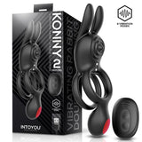 Konny Anillo Vibrador Doble Con Conejito Y Control Remoto
