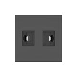 Kramer Room Connectivity Passive Black Module With 2 Rj45 Ports Input. 2 Female Output Cat6a- Md-2rj45(B) (80-000373)