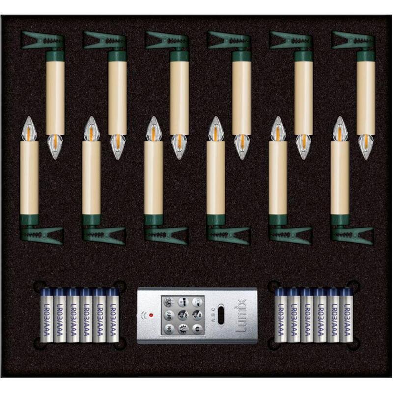 Krinner Lumix Superlight Flame Mini Ivory 12 Pcs. Set