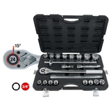 Ks Tools 3/4  Socket Set 21 Pcs 6 Point