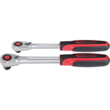 Ks Tools Juego De Carraca Reversible Slimpower, 2 Piezas 1/4"+1/2"