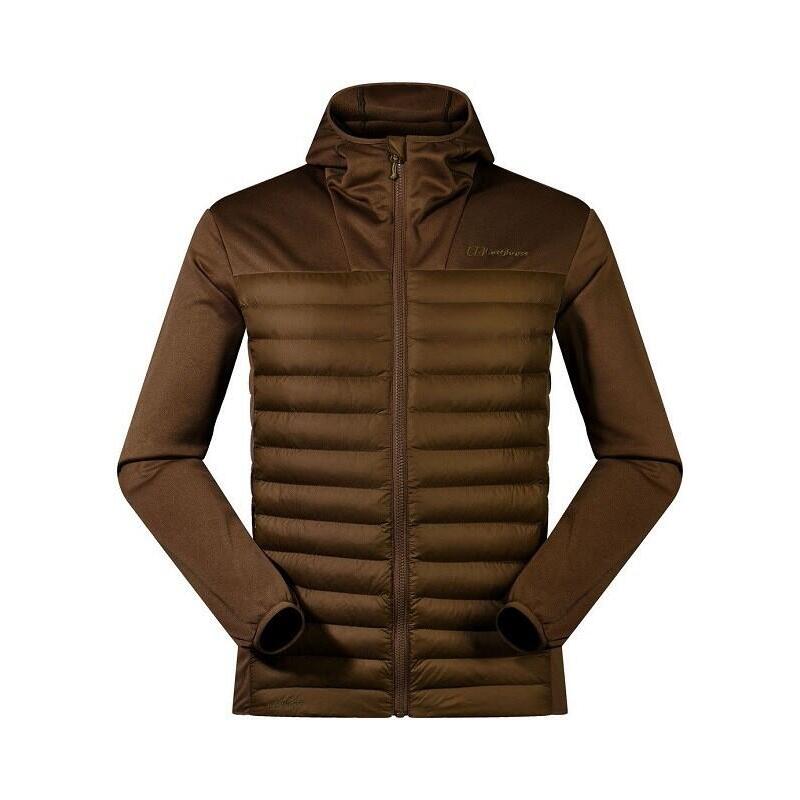 Chaqueta Híbrida Para Hombre Berghaus Vaskye Hooded Hybrid Jacket Talla  L Marrón + Riñonera Deuter Pulse Pro 5 Grafito
