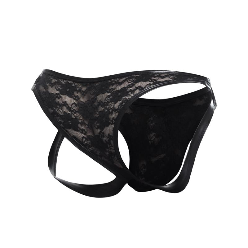 L4ce04 Slip Estilo Suspensorio Con Encaje Talla (Interno):S