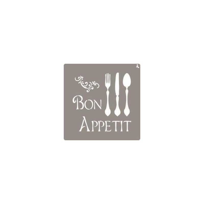 La Pajarita Stencil St-07 Plantilla Decorativa Modelo Bon Appetit