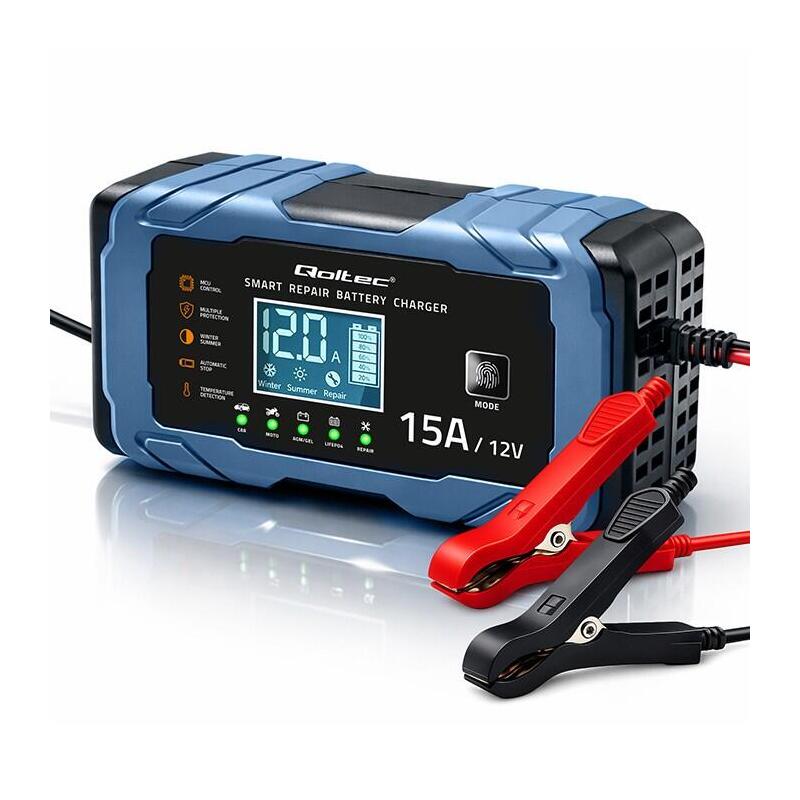 Ladowarka 12v 15a Prostownik Z Funkcja Naprawy Agm Gel Lifepo4 9-Stopniowe Ladowanie