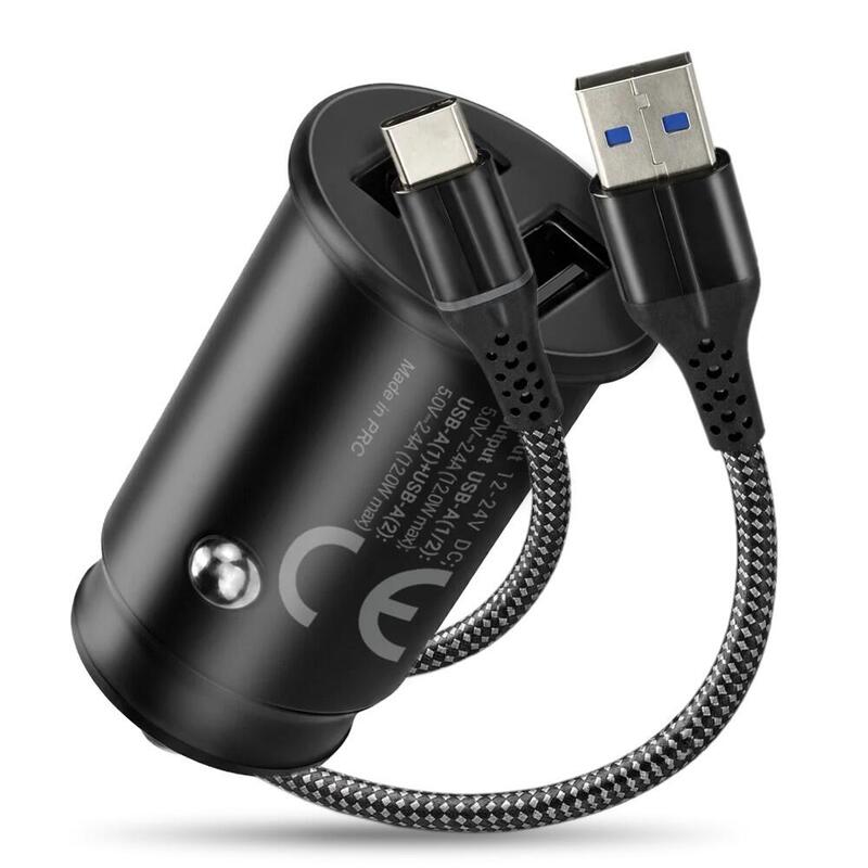 Ladowarka Samochodowa Cc-25c 2xusb 12w + Kabel Usb-C