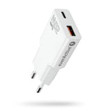 Ladowarka Sieciowa Super Slim Qc 3.0 20w 1xusb 1xusb-C Biala Sc-340q