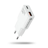 Ladowarka Sieciowa Super Slim Qc 3.0 30w 1xusb 1xusb-C Biala Sc-380q