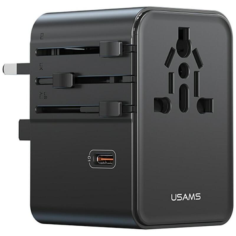 Ladowarka Travel Adapter 70w Us/Au/Eu/Uk 3xusb-C 4w1 Negro
