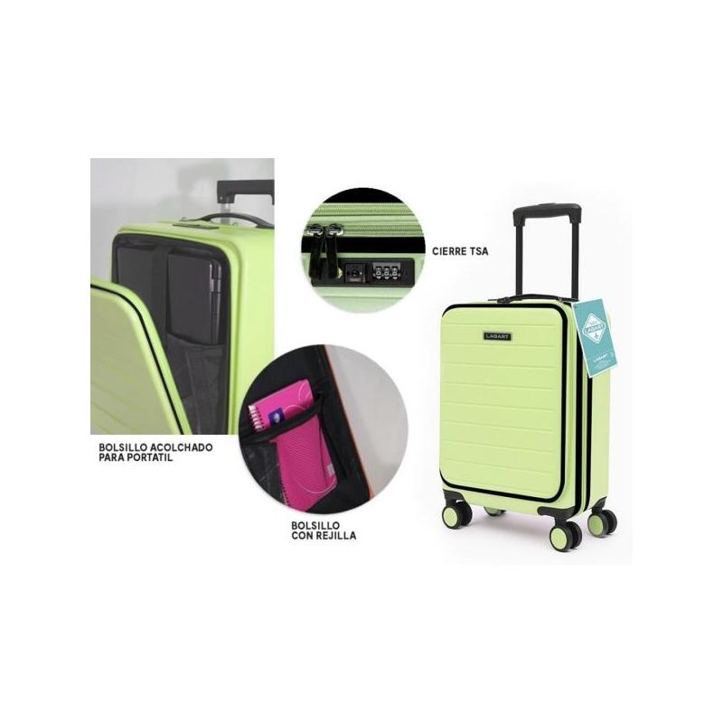 Lagart Maleta Trolley Pocket De Cabina Rigida 20â 55x34x20cm - Compartimento Frontal Acolchado Para Portatil - Cierre
