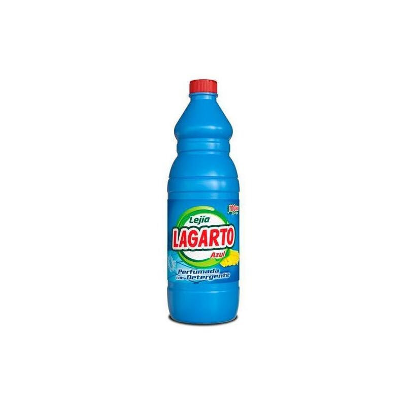 Lagarto Lejía Perfumada Azul Con Detergente Botella 1500ml
