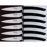 Laguiole Jean Dubost Knife Set 6 Pcs., Acrylic Black