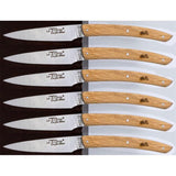 Laguiole Jean Dubost Knife Set 6 Pcs., Oak Wood