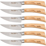 Laguiole Jean Dubost Steak Knife Set 6pcs., Oak Wood