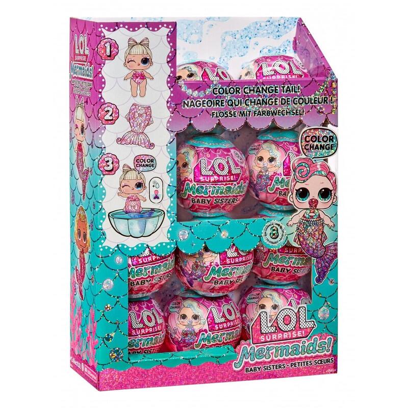 Lalka L.O.L. Surprise Mermaids Baby Sisters Display 12 Sztuk