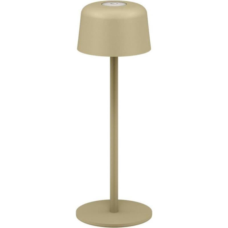 Lámpara De Mesa Led Inalámbrica, Tamaño S, 25 Cm, Beige 
Con Control Táctil, 150 Lm, Luz Blanca Cálida (3000 K)
