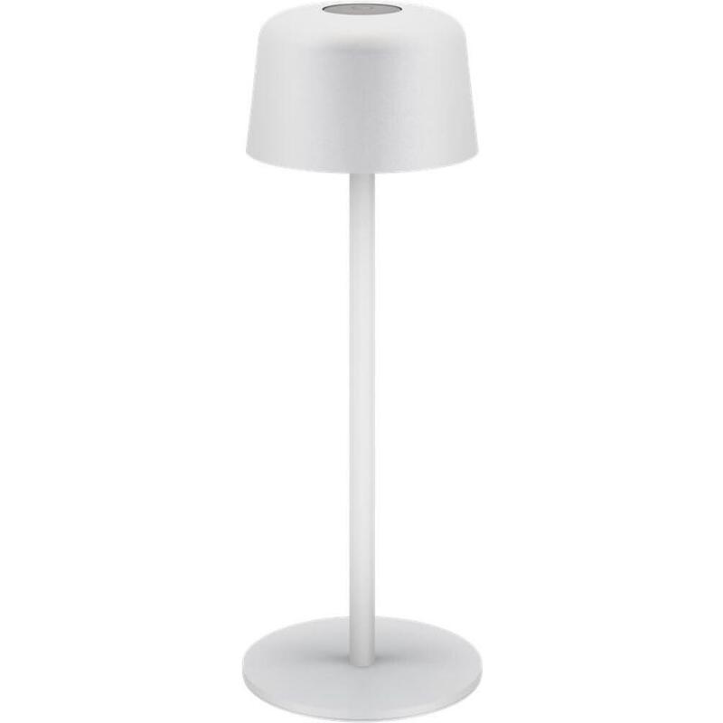 Lámpara De Mesa Led Inalámbrica, Tamaño S, 25 Cm, Blanca 
Con Control Táctil, 150 Lm, Luz Blanca Cálida (3000 K)