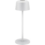 Lámpara De Mesa Led Inalámbrica, Tamaño S, 25 Cm, Blanca 
Con Control Táctil, 150 Lm, Luz Blanca Cálida (3000 K)