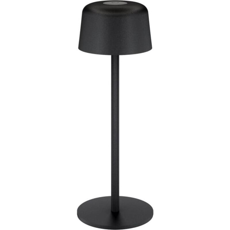 Lámpara De Mesa Led Inalámbrica, Tamaño S, 25 Cm, Negro 
Con Control Táctil, 150 Lm, Luz Blanca Cálida (3000 K)