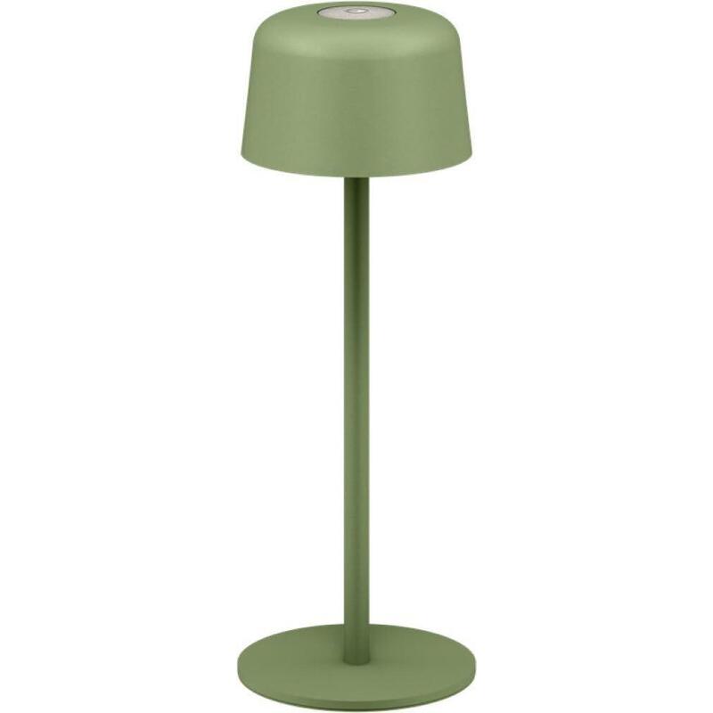 Lámpara De Mesa Led Inalámbrica, Tamaño S, 25 Cm, Verde 
Con Control Táctil, 150 Lm, Luz Blanca Cálida (3000 K)