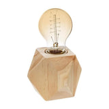 Lampara De Mesa Madera E27 (Bombilla No Incluida)