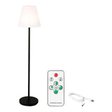 Lámpara De Pie Color Blanco Y Negro Para Exteior Y Interior Recargable Con Mando A Distancia 150cm 894459