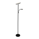 Lámpara De Pie Led Dencel, 30+6 W, 3cct, Dimmable, 3000 Lm, Negra, Ø25 X 175 Cm