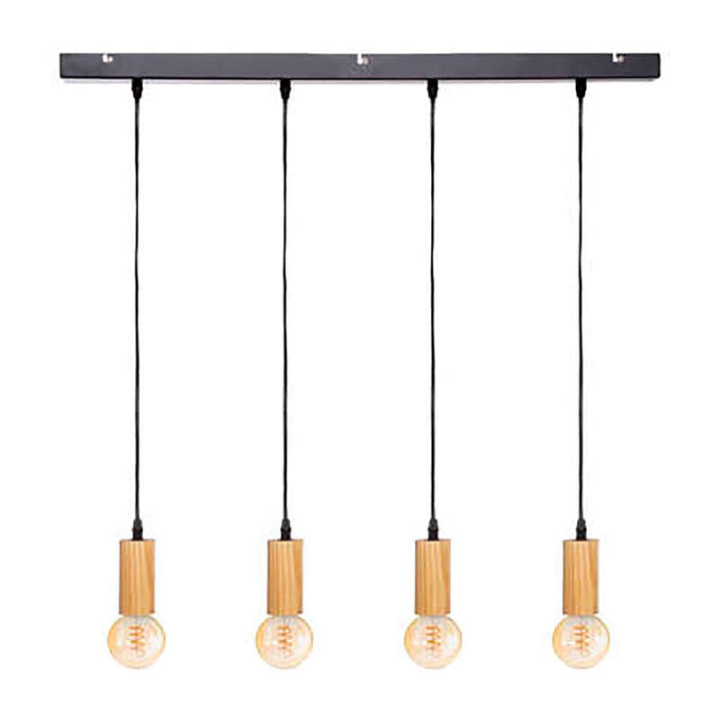 Lampara De Techo Col."Ays" E27 60w Color Negro/Beige 110x100cm