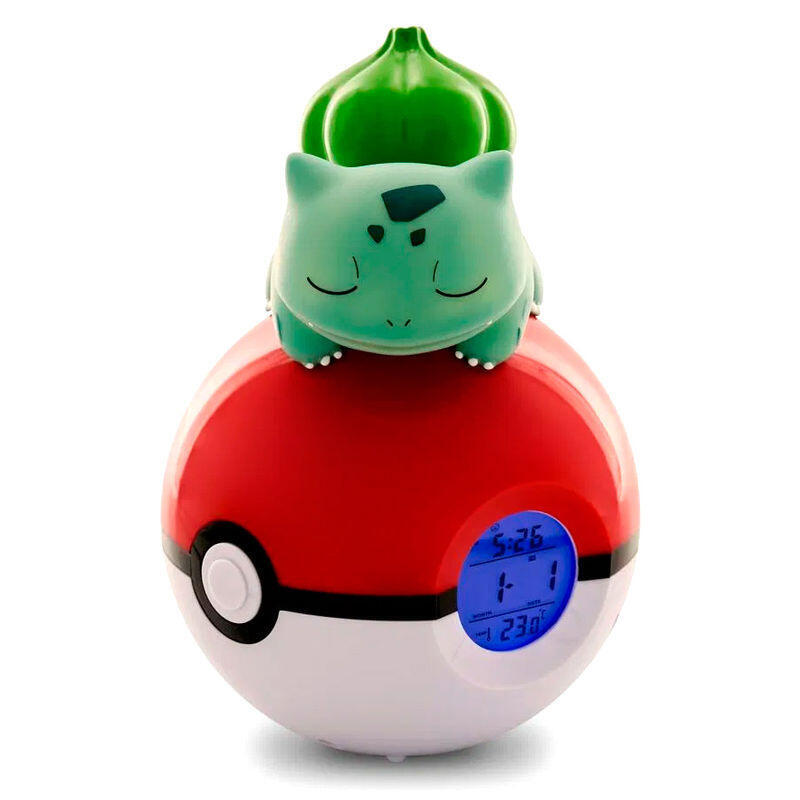 Lampara Despertador Led Bulbasaur Pokeball Pokemon