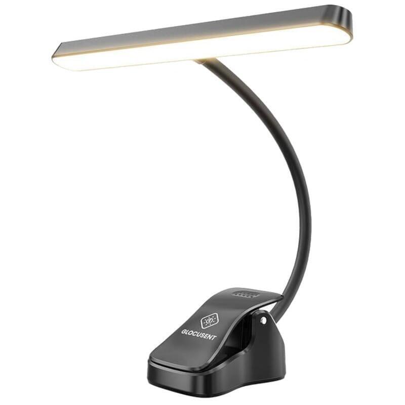 Lámpara Inalámbrica Glocusent Glcsnta1601 Clip Para Atril Usb Tipo C 4000 Mah Negro