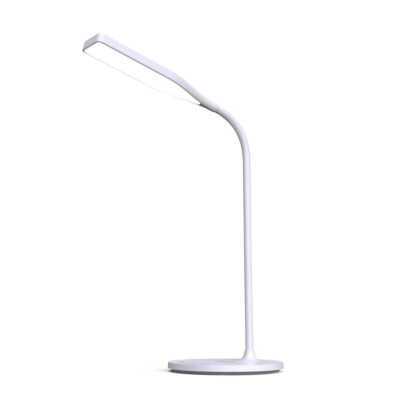 Lampara Sobremesa Muvit Io Wifi Blancos + Base Carga Inalambrica Y Puerto Usb