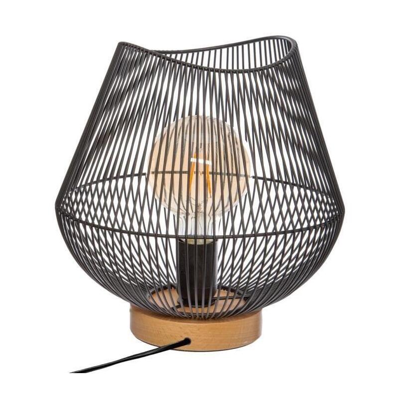 Lampara Sobremesa Negro E27 Col. 'Jena' 28x26cm