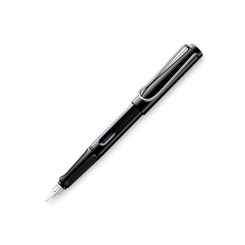 Lamy Pluma Estilográfica Safari 019m Punta Media Tinta Azul Color Negro