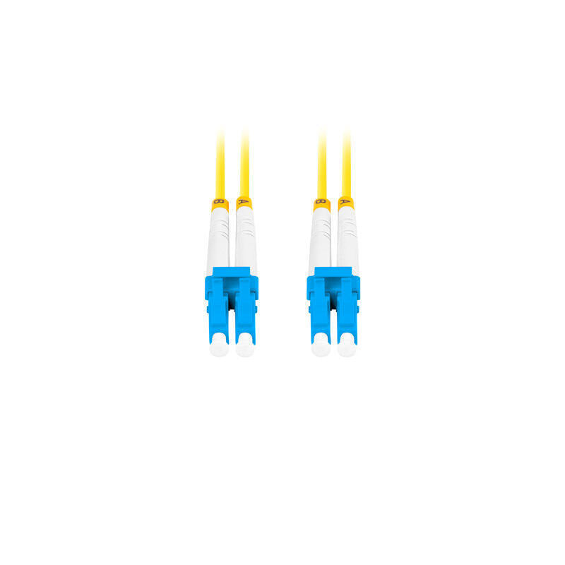 Lanberg Cable Fibra Óptica Sm Lc Upc-Lc Upc Duplex 10m Lszh G657a1 3.0mm Yellow