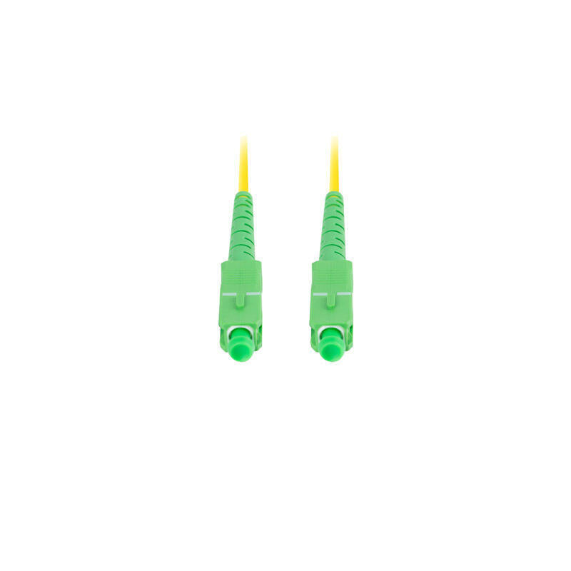 Lanberg Cable Fibra Óptica Sm Sc Apc-Sc Apc Simplex 5m Lszh G657a1 3.0mm Yellow