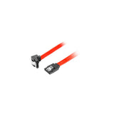 Lanberg Cable Sata Data Ii (3gb/S) F/F 50cm; Metal Clips Angled Red