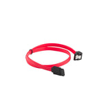 Lanberg Cable Sata Data Ii (3gb/S) F/F 50cm; Metal Clips Angled Red