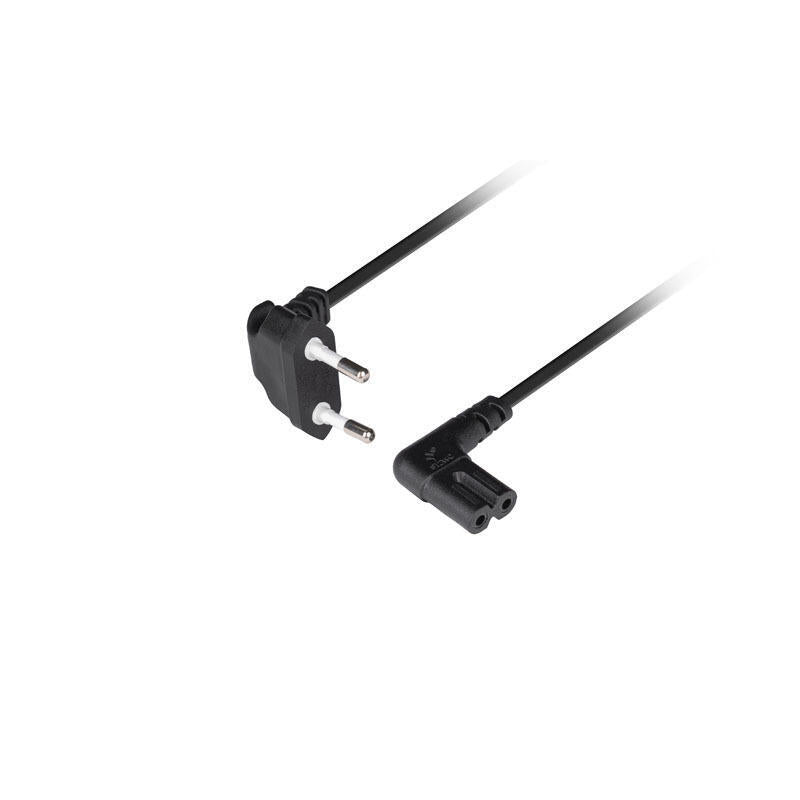 Lanberg Cee 7 16->Iec 320 C7 Euro (Radio) Power Cord 3m Angled Vde, Black