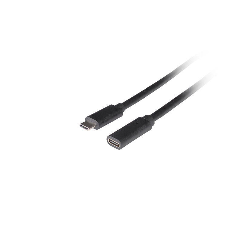 Cable Lanberg Extension  Usb-C M F 3.1 0.5m Black