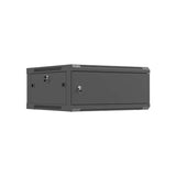 Lanberg Rack Cabinet 19in Wall-Mount 4u 600x600 Flat Pack With Metal Door Black