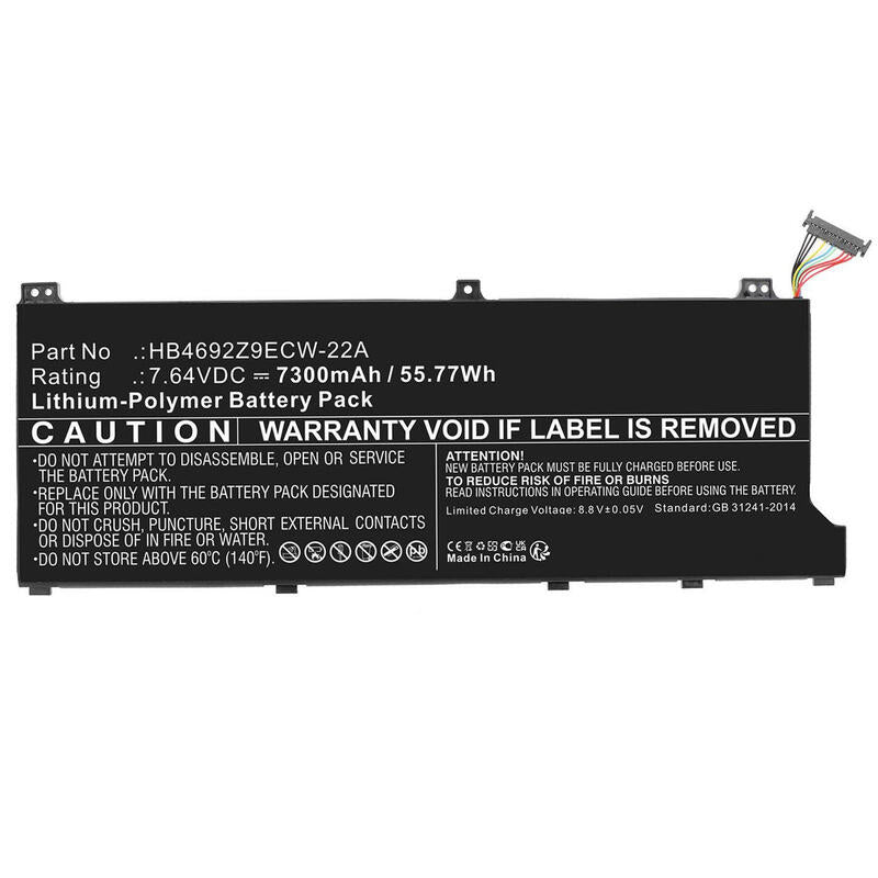 Laptop Battery For Huawei  46.20wh 7.7v 6000mah