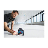 Láser Combinado Bosch Professional  Gcl 2-50 C Professional + Rm2 + Bt150, Láser De Líneas Cruzadas Azul/Negro, Líneas Láser Rojas, Con Soporte Y Trípode 0601066g02