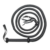 Látigo Trenzado Cuero Negro 250 Cm