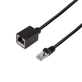 Latiguillo Cat 6a, S/Ftp,  3.00 M, Negro, Macho-Hembra Cu Lszh