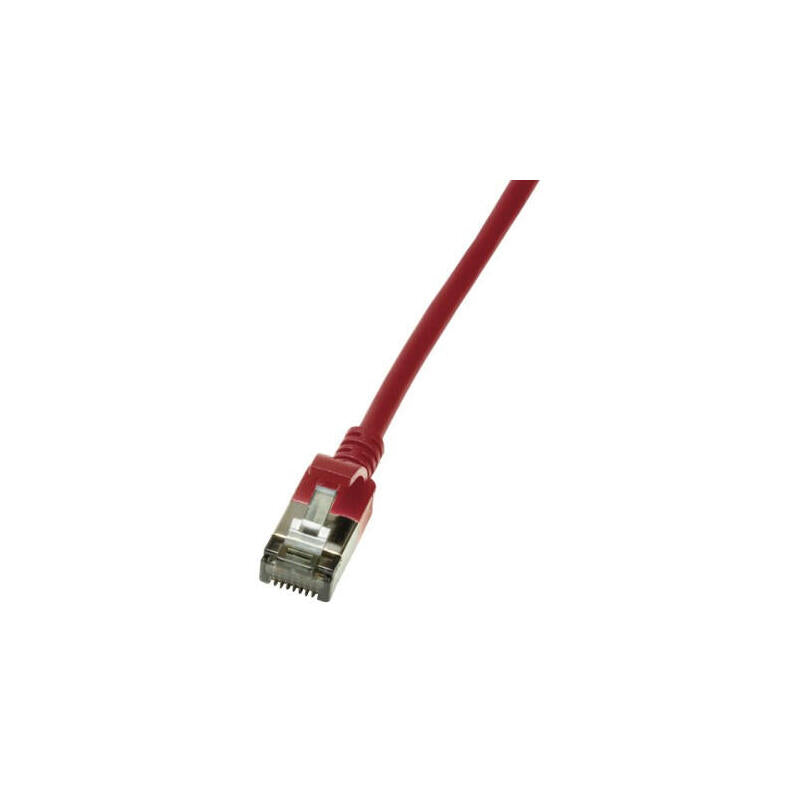 Latiguillo Cat 6a, U/Ftp,  1.50 M, Rojo, Lszh-Tpe  Slim Delgado Logilink